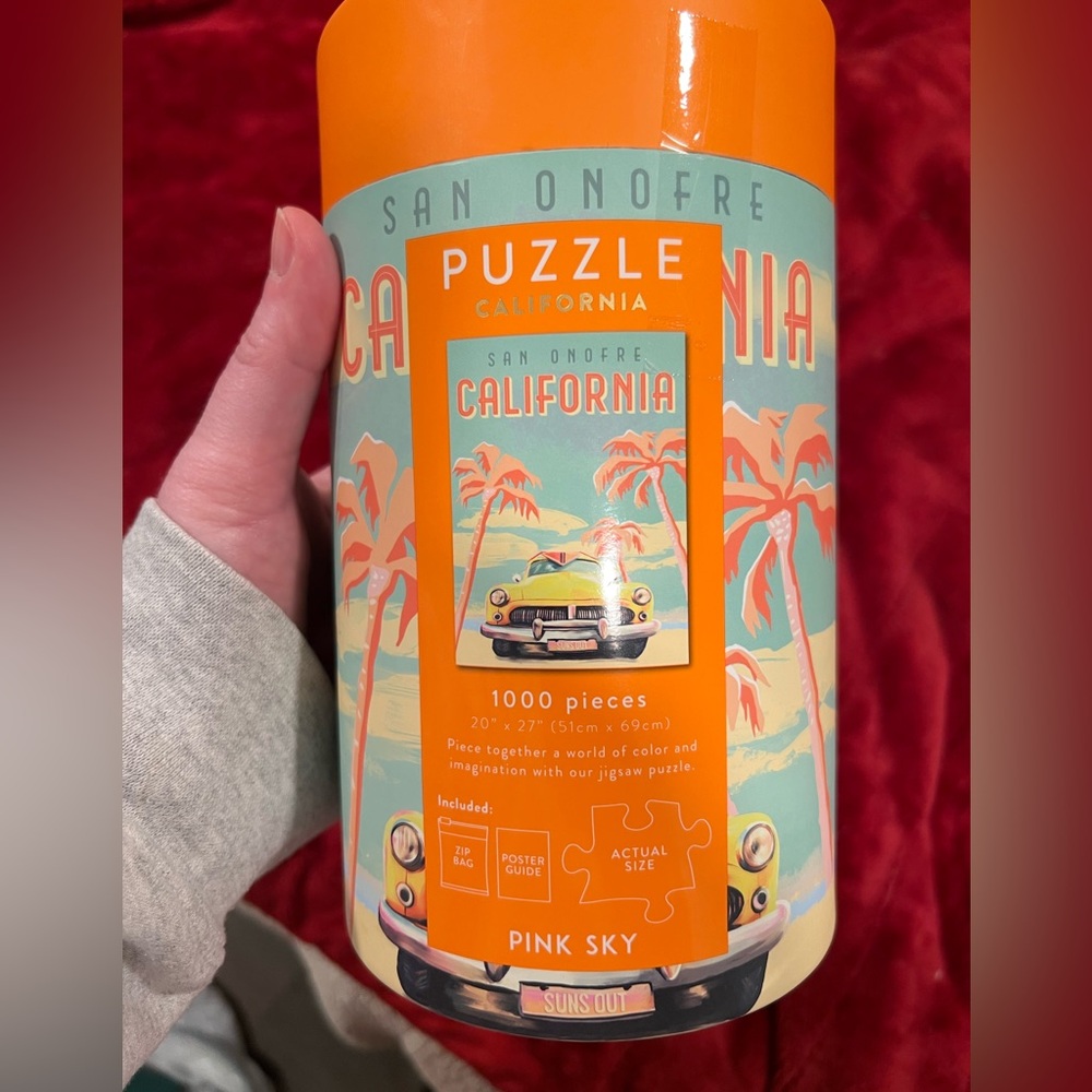 1000 piece puzzle Pink Sky San Onofre California ☀️